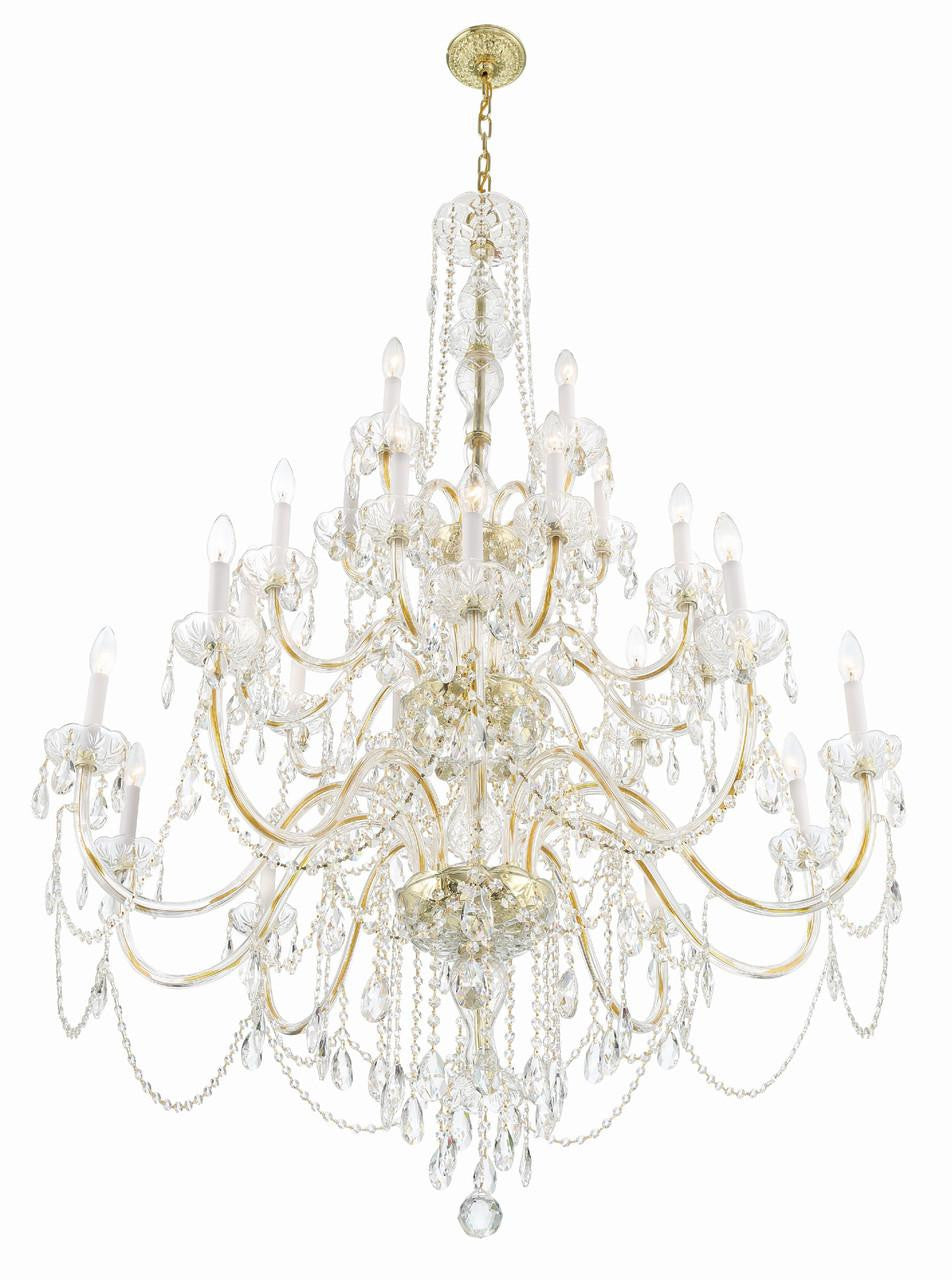 Traditional 25-Light Crystal Chandelier