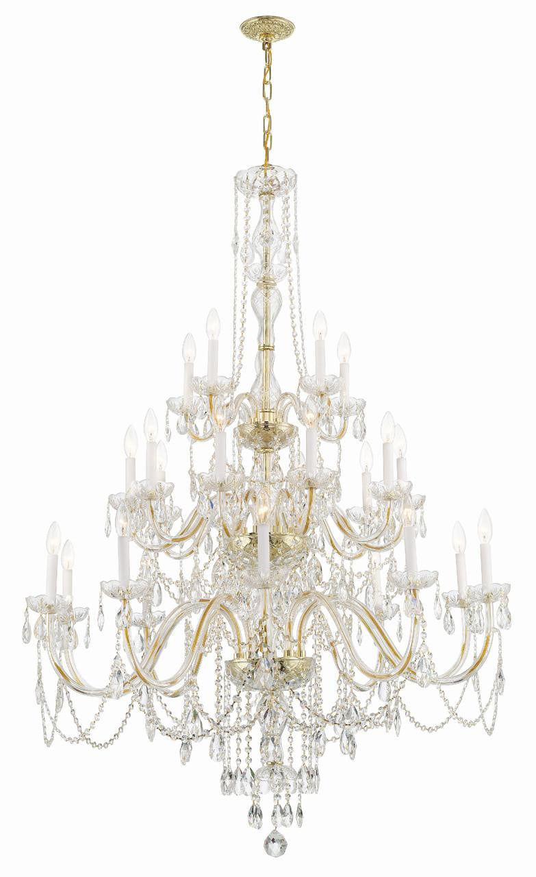 Traditional 25-Light Crystal Chandelier
