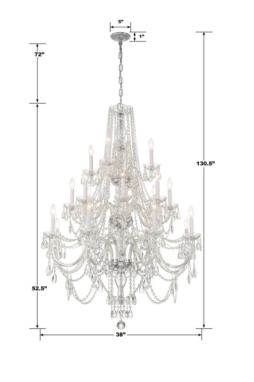 Traditional 20-Light Crystal Chandelier