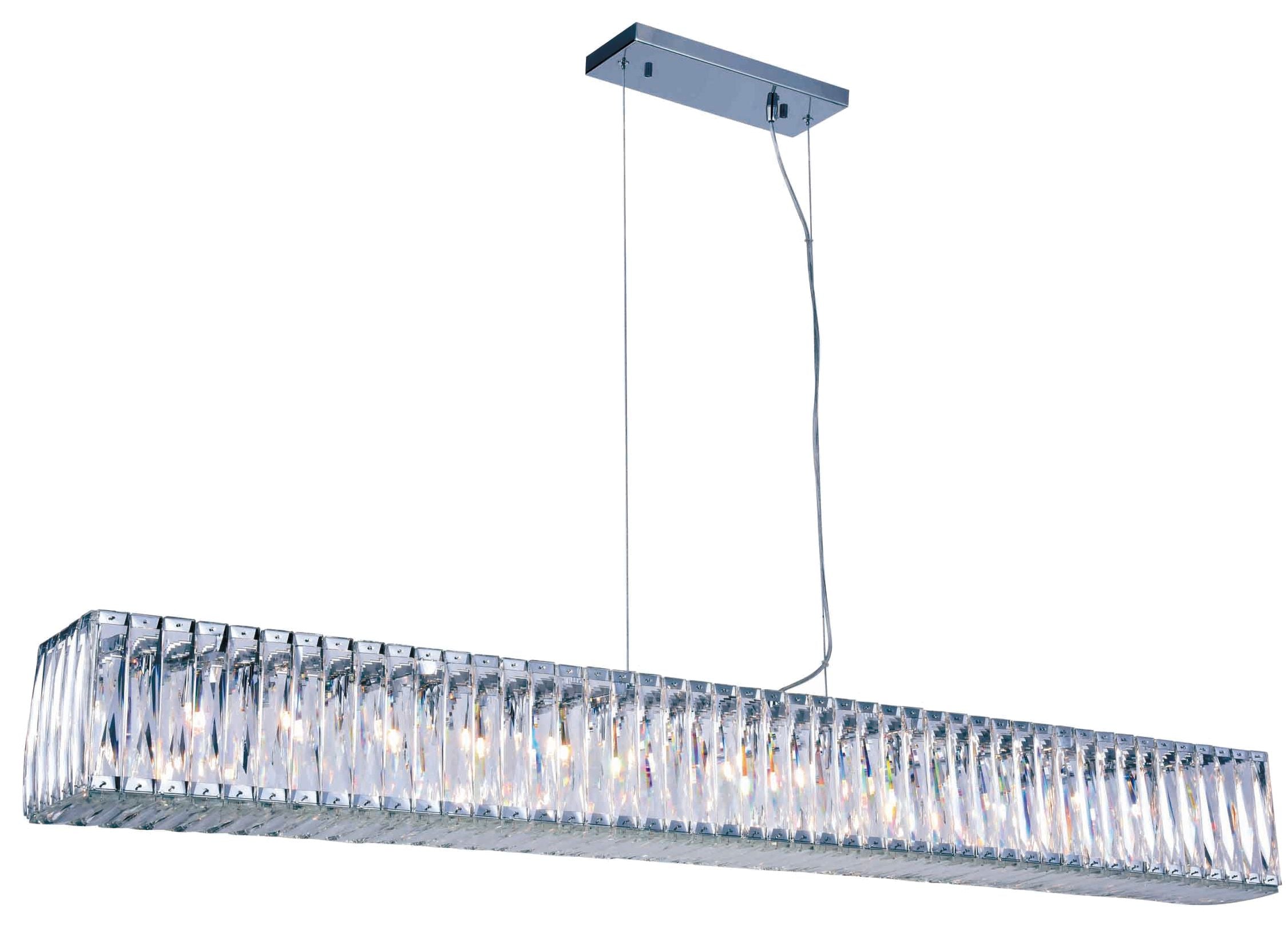 Cuvette 14-Light Chrome Chandelier Clear