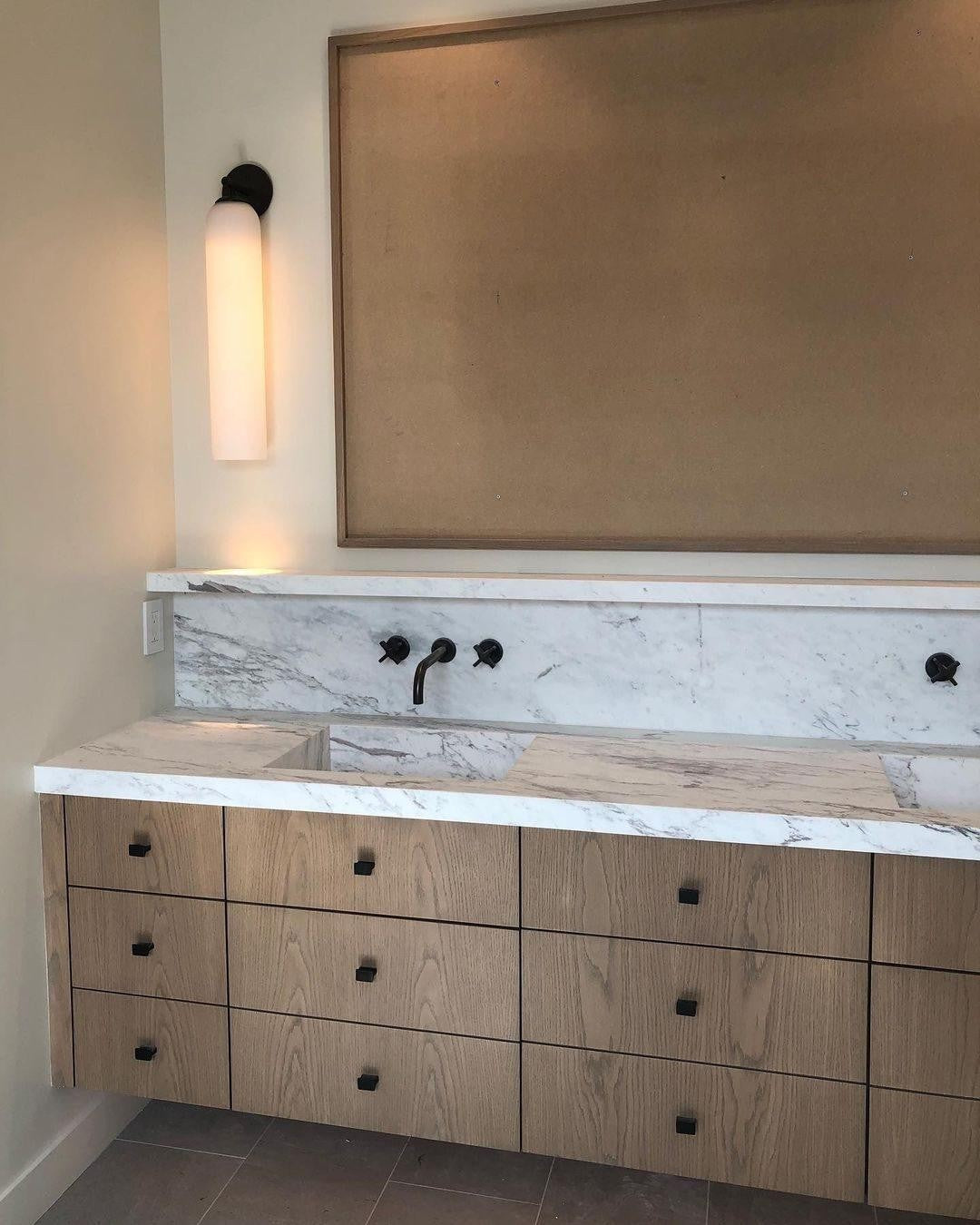 Cylindrical Art Glass Wall Light