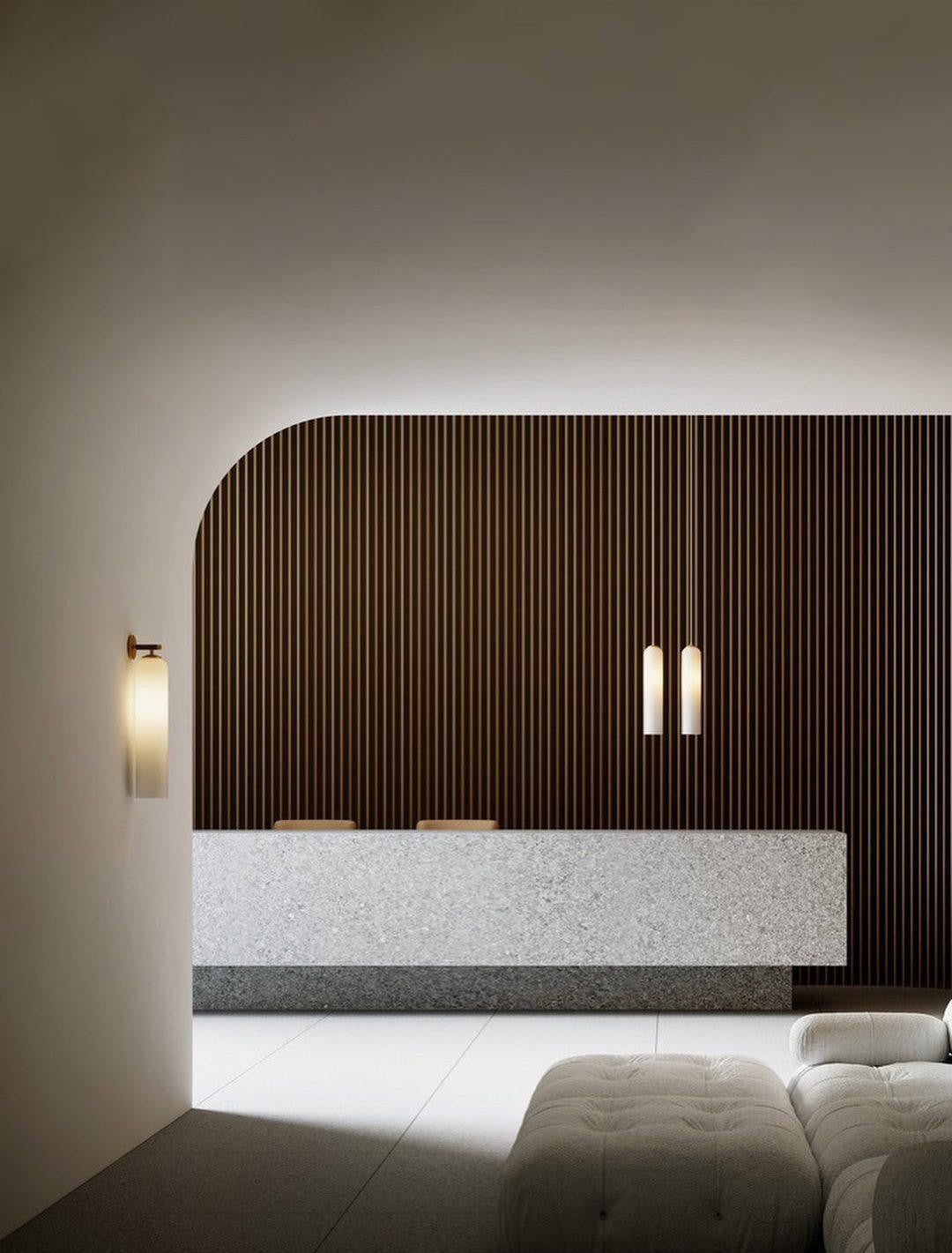 Cylindrical Art Glass Wall Light