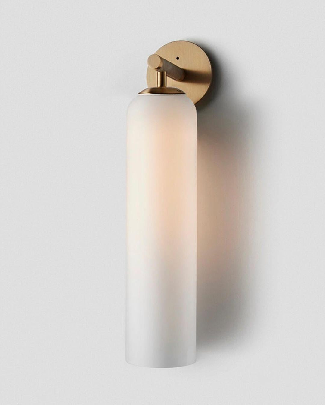 Cylindrical Art Glass Wall Light