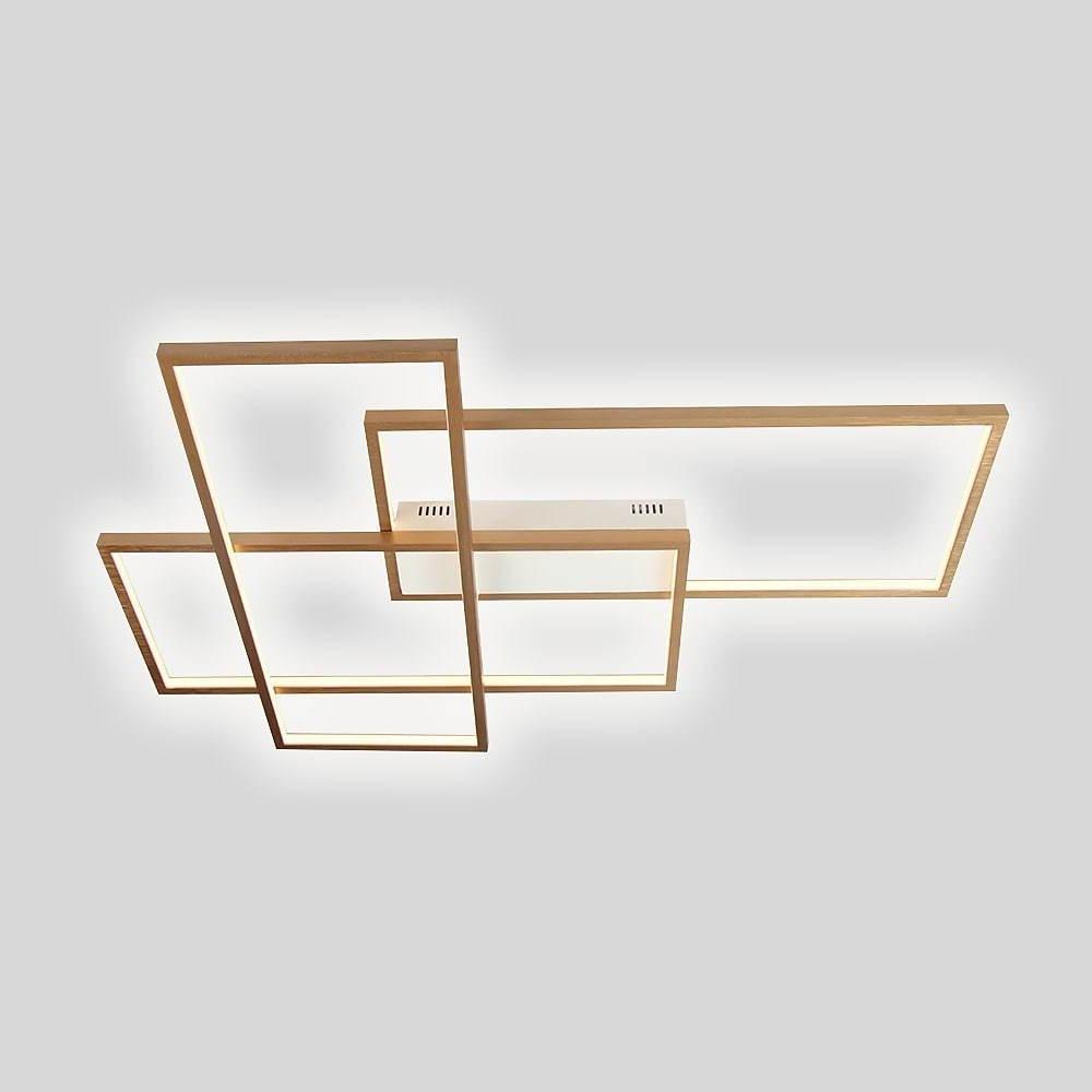 Rectangular Hybrid Flush Mount Ceiling Light with 1 LED