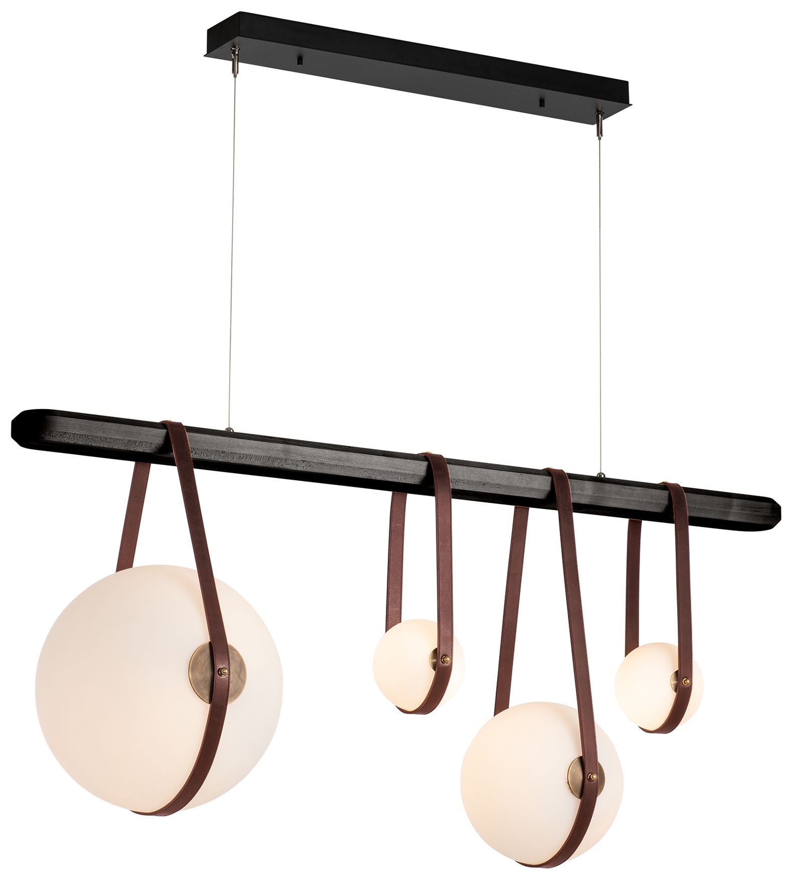 Derby Linear 4-Light LED Pendant Brass Brown