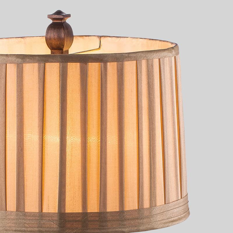 Stripe Drum Shade Antique Rustic Table Lamp