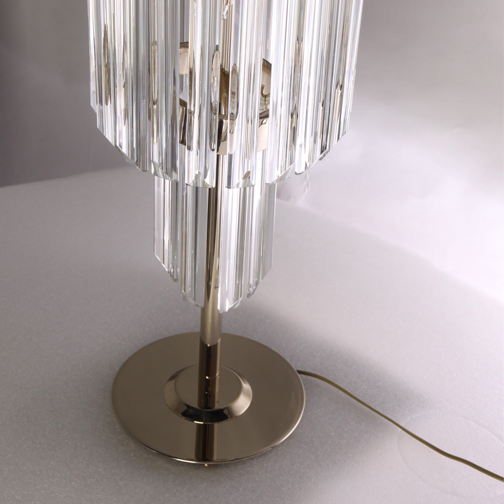 Designer Gold Plated Spiral Crystal Table