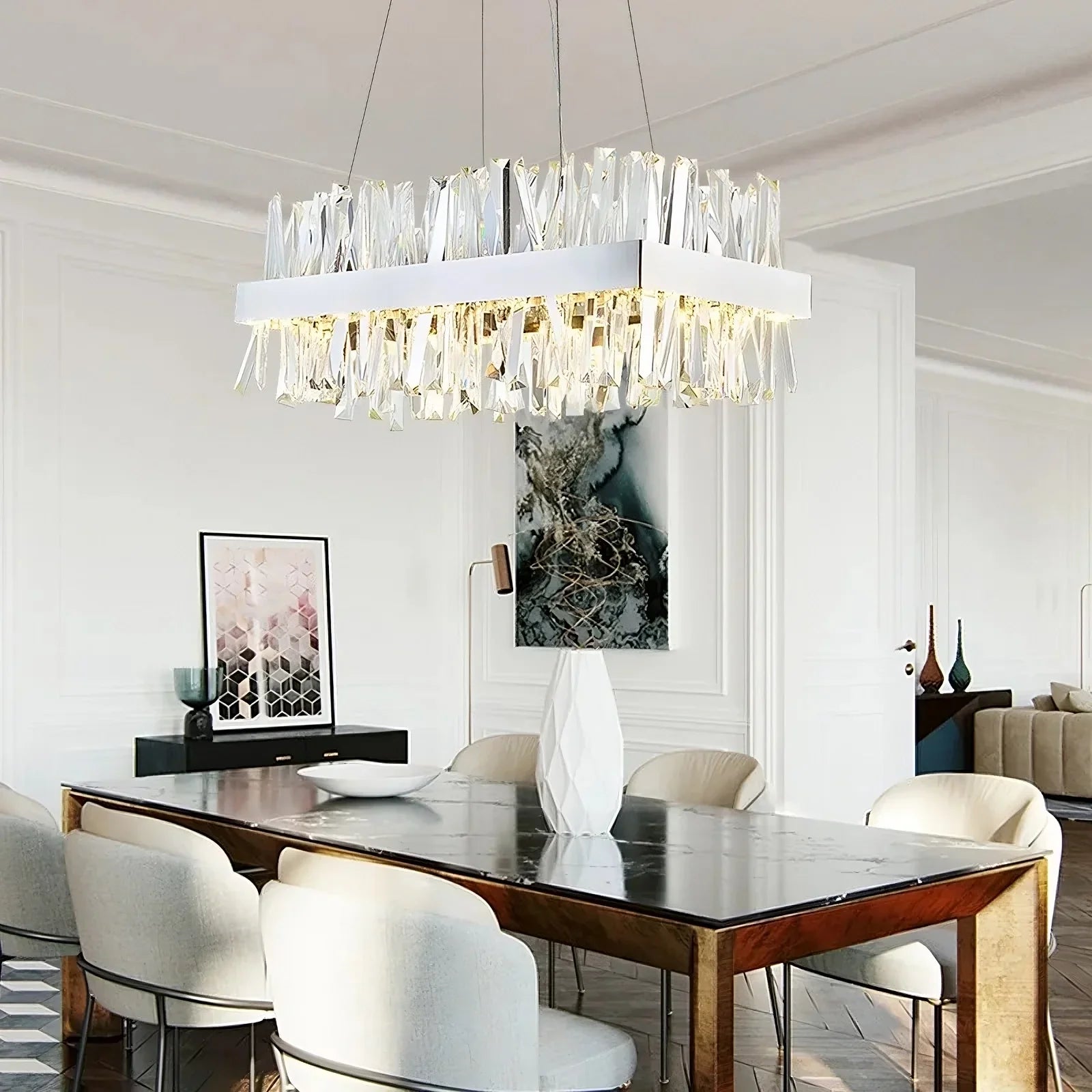 Calvi Crystal Dining Room Light Fixture Chandelier