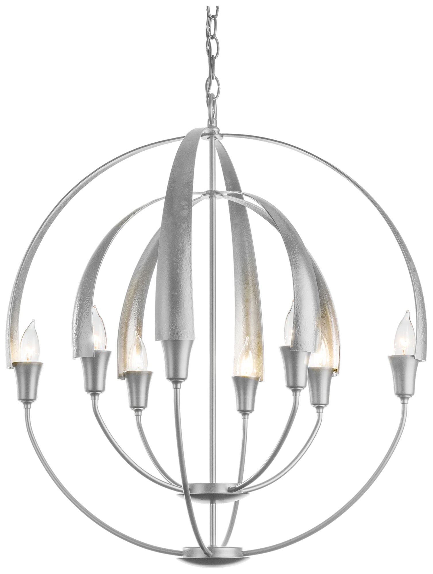 Double Cirque Chandelier Vintage Platinum Finish