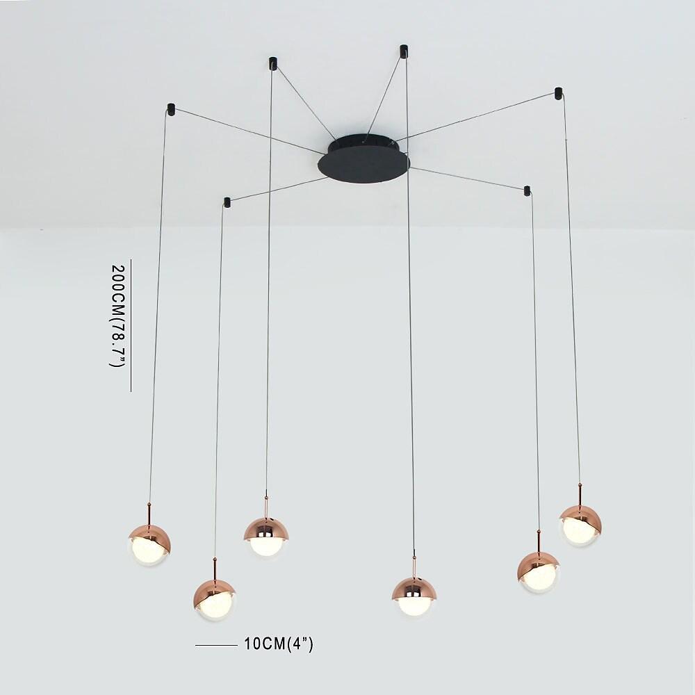Mini Globe Cluster Design Chandelier Light Metal Light