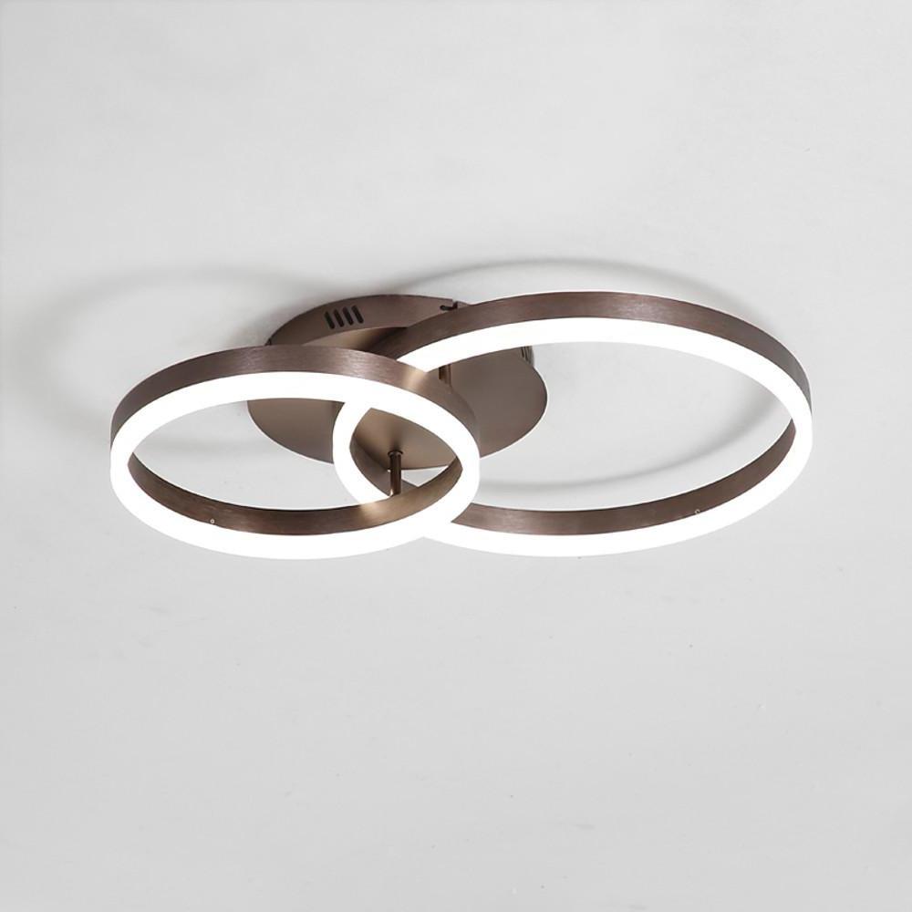 2 Circle Gold Flush Mount Light Ceiling Light 2 Lights