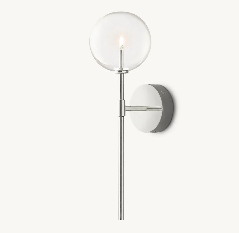 Glass Globe Wall Light, Bathroom Wall Sconce, detail 13
