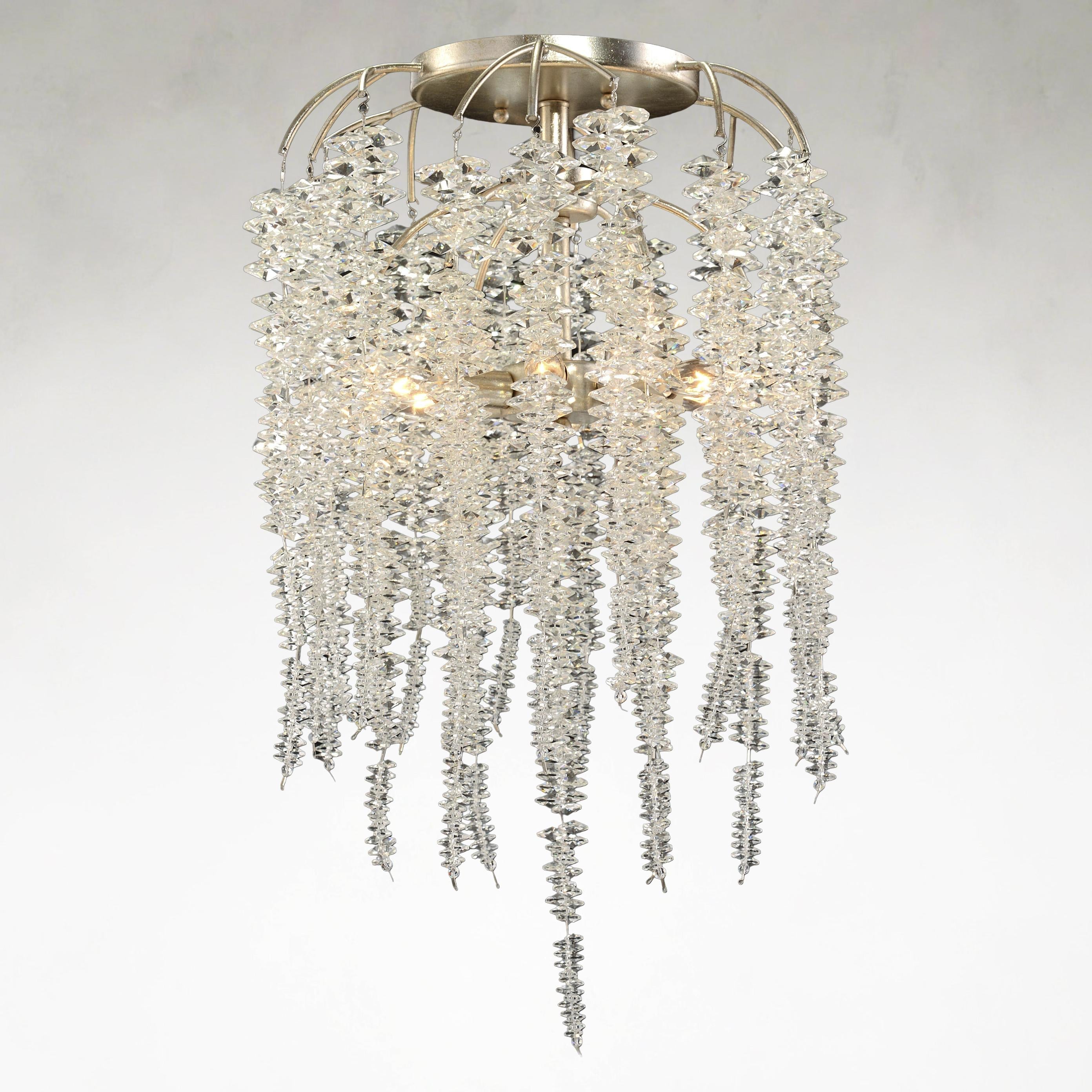 Tiered 6-Light Semi Flush Mount Ceiling Fi x ture