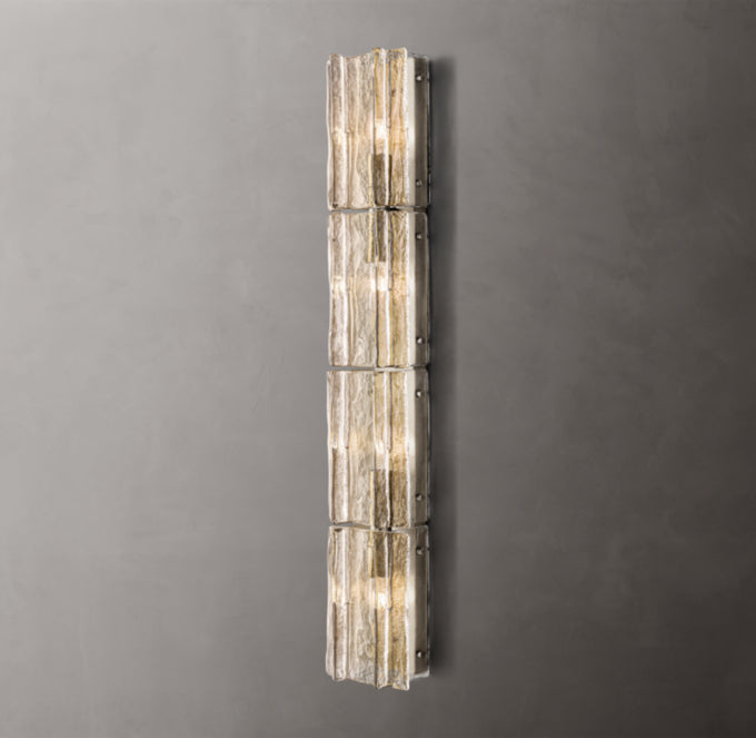 Lattice Clear Glass Grand Wall Light, Bedroom Wall Sconce, detail 14
