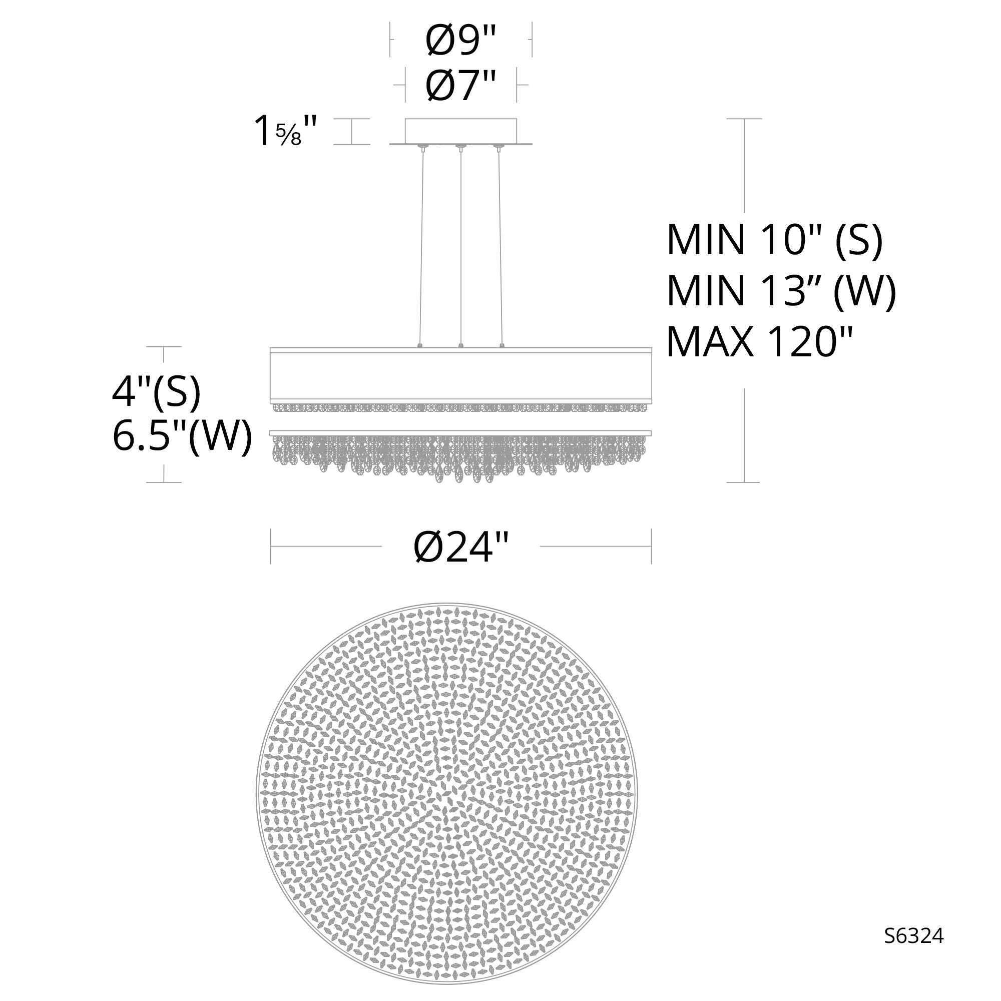 Eclyptix LED 6.5"H X 1-Light Crystal Pendant
