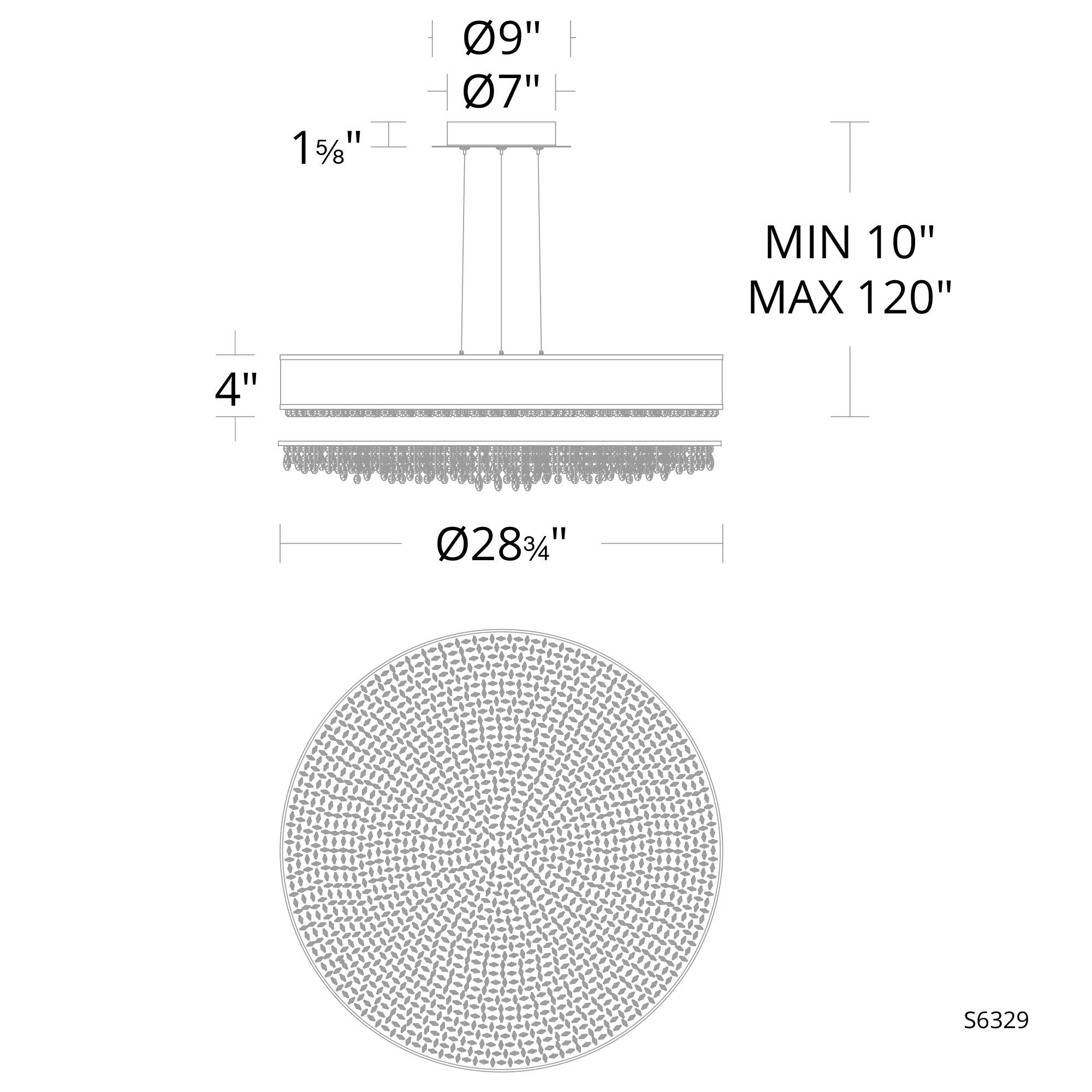 Eclyptix LED 6.5"H X 1-Light Crystal Pendant