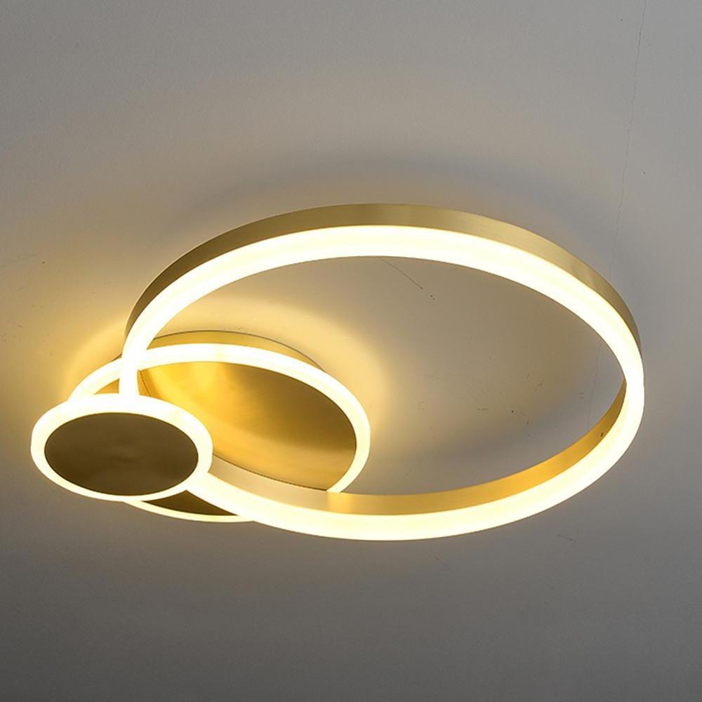 Overlapping Circles Flush Mount Ceiling Light Metal LED