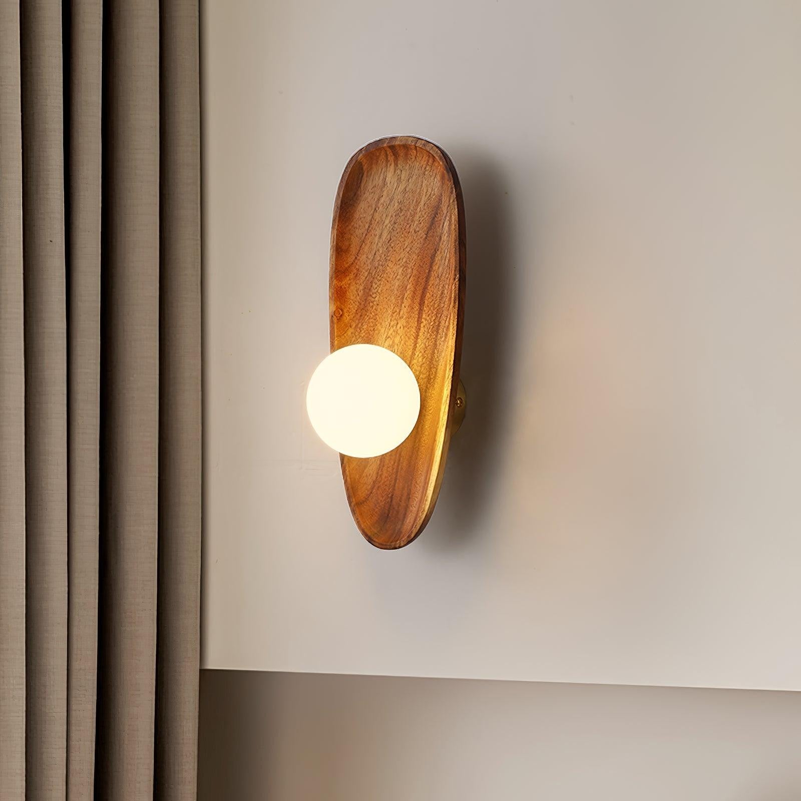 Eivor Wooden Globe Wall Light