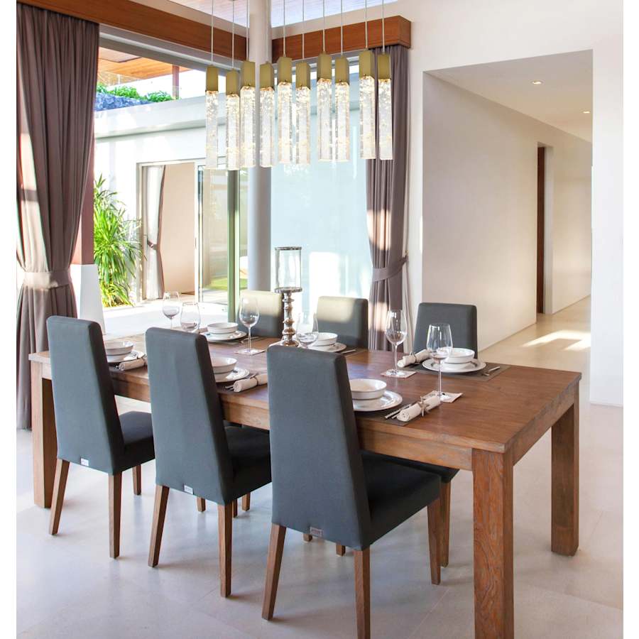 Aurora 42" Wide Crystal Linear Pendant