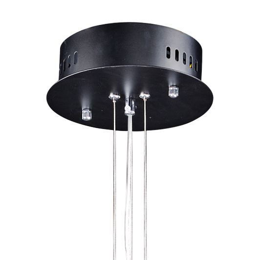 Hoopla 45.25"W Black and Gold 6-Light LED Pendant