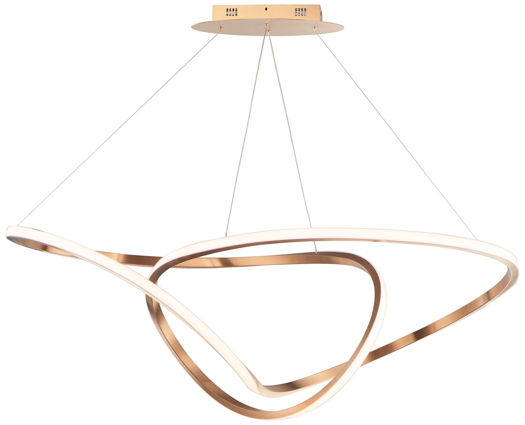 Perpetual 46" Wide Brushed Champagne LED Chandelier