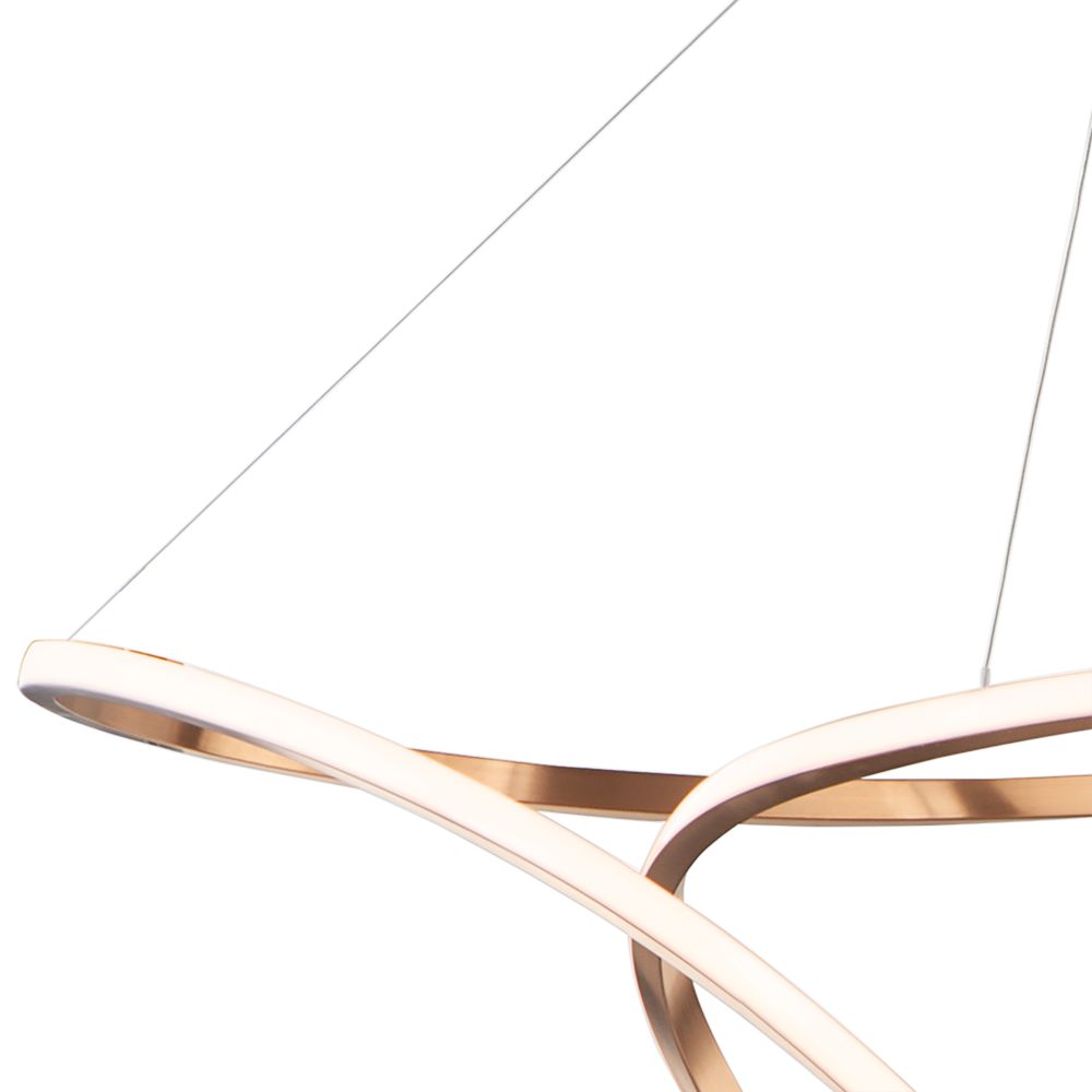 Perpetual 46" Wide Brushed Champagne LED Chandelier