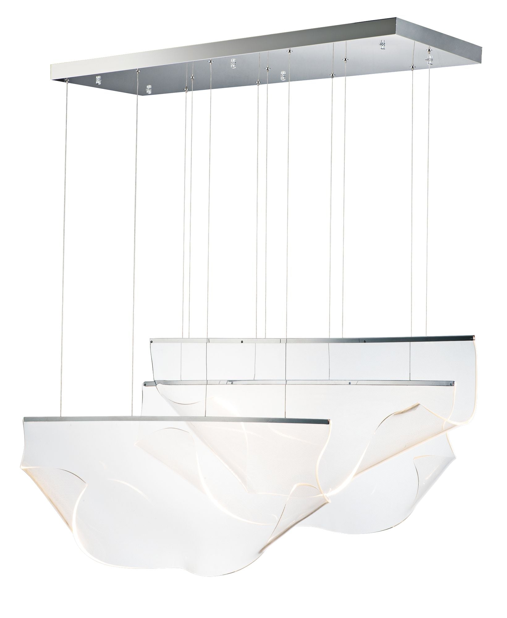 Rinkle 14 Wide Polished Chrome 3-Light Chandelier