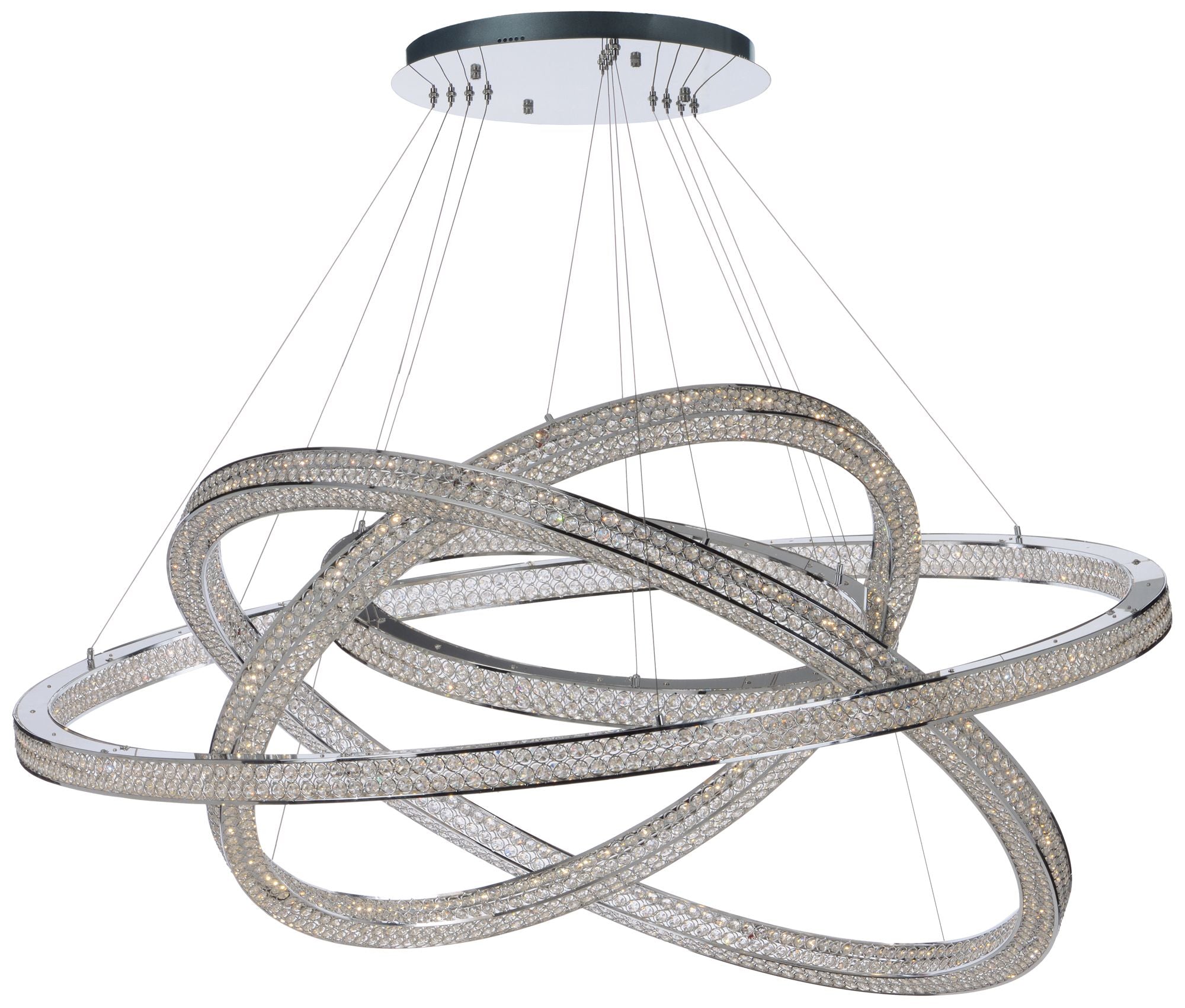Eternity LED 1-Light 60" Wide Polished Chrome Pendant