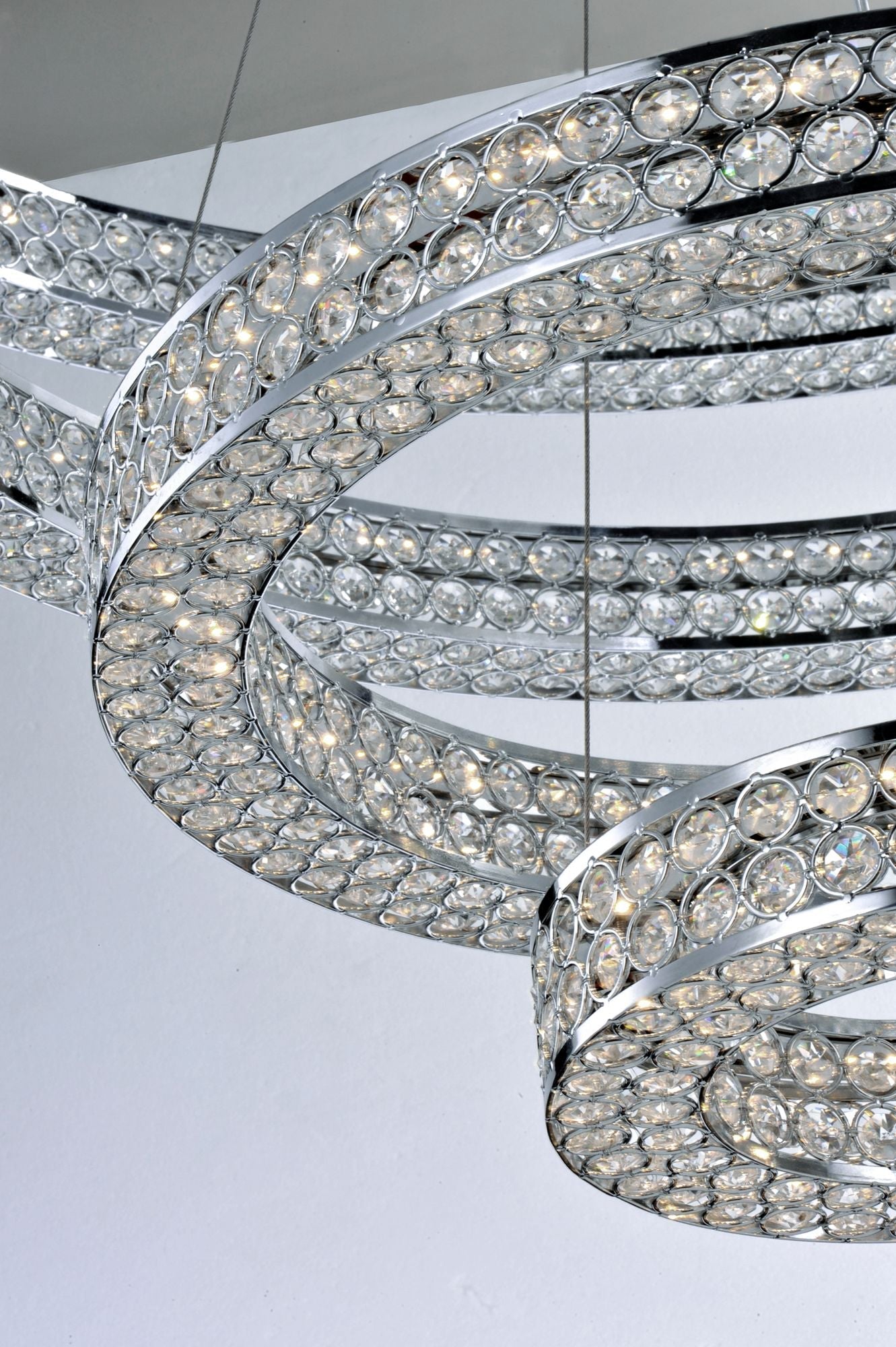 Eternity LED 1-Light 60" Wide Polished Chrome Pendant