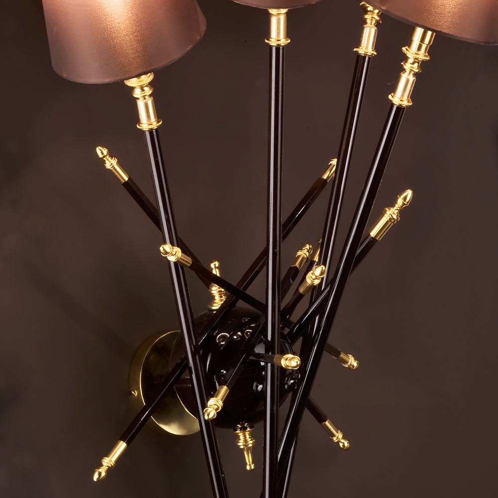 Exclusive Italian Bronze Lacquered Wall Sconce