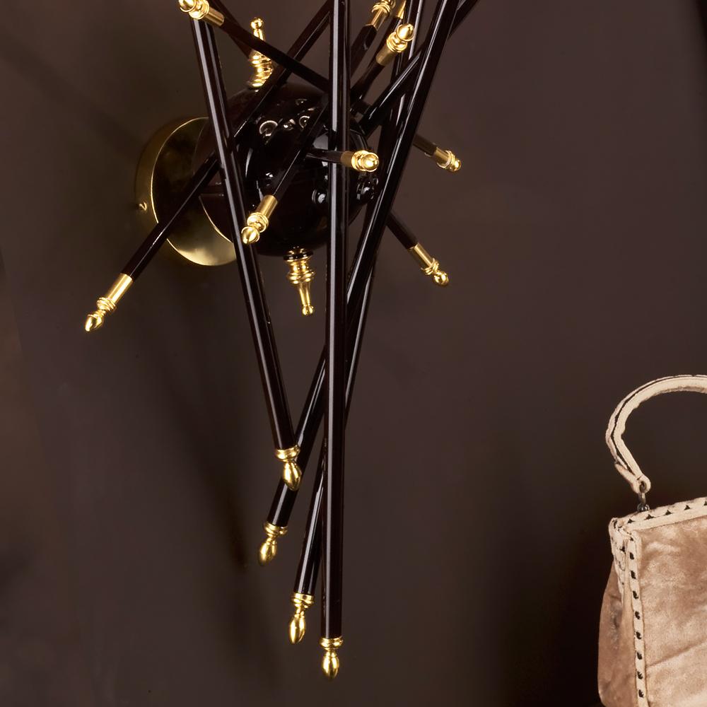 Exclusive Italian Bronze Lacquered Wall Sconce