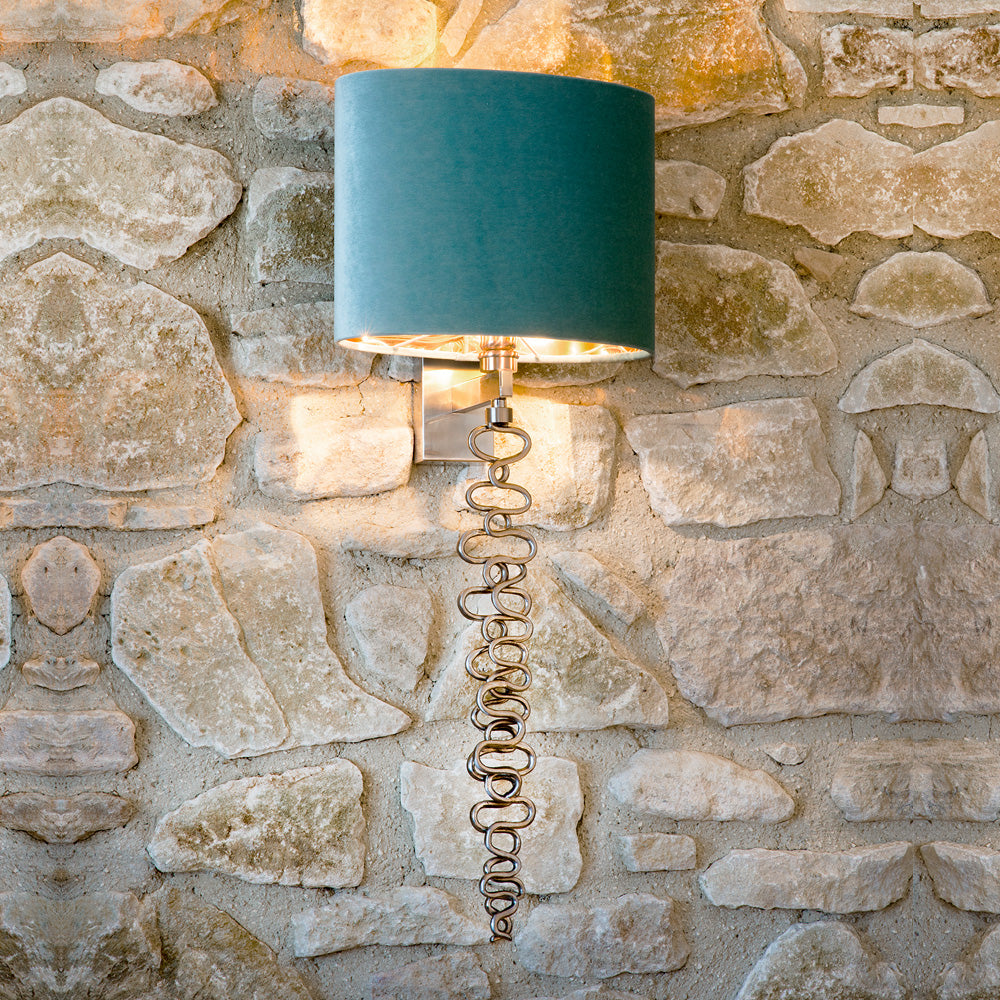 Exclusive Italian Long Pewter Wall Sconce