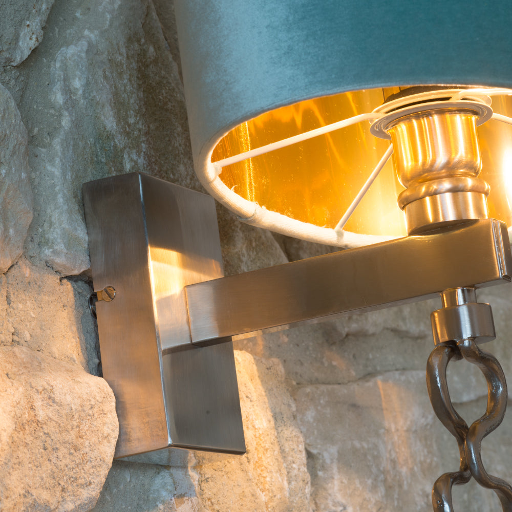 Exclusive Italian Long Pewter Wall Sconce