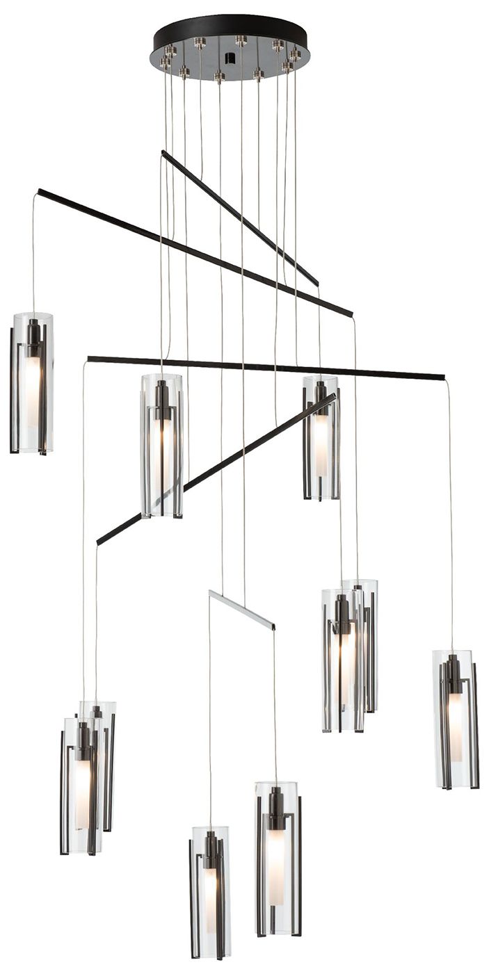 Exos 10-Light Ink Mobile Chandelier