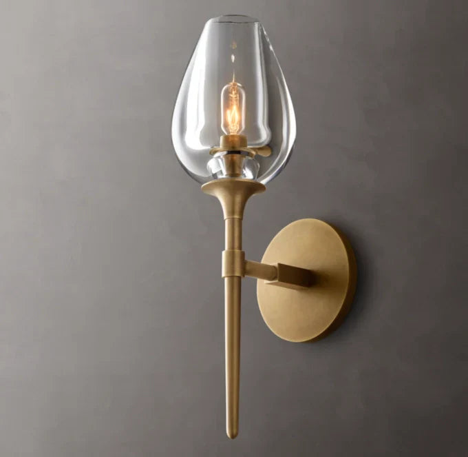 Tulip Single Wall Light, Bathroom Wall Sconce, detail 16