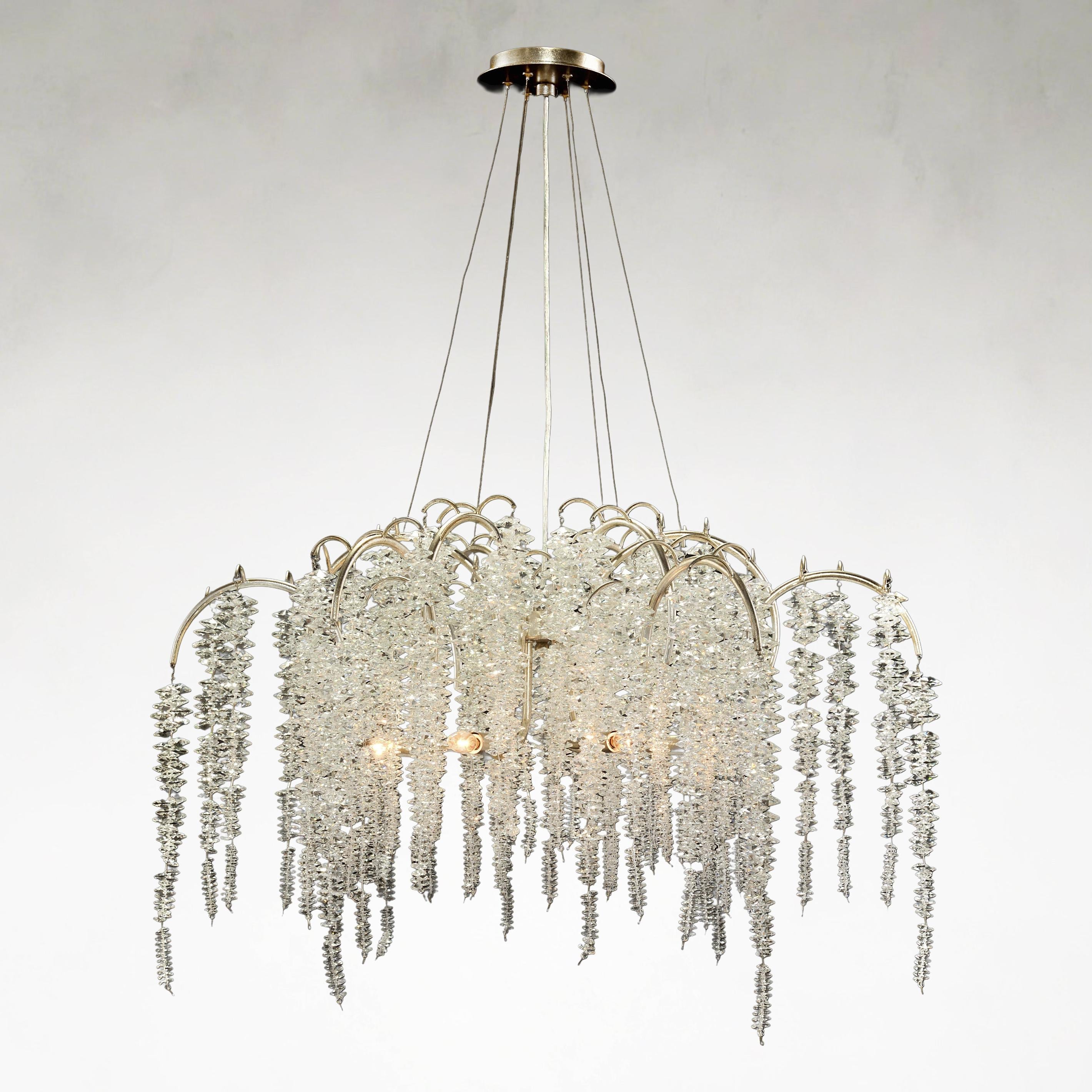 Tiered 6-Light 40-Inch Ceiling Chandelier