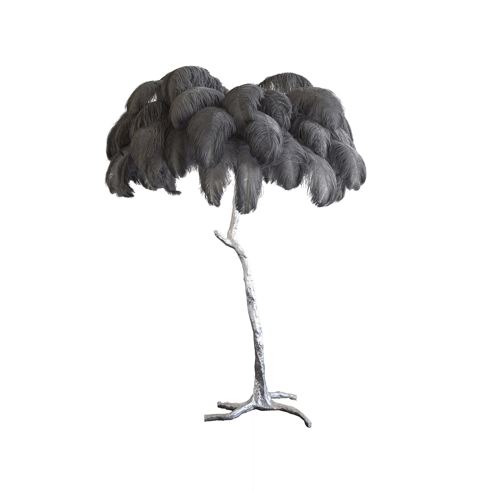 Feathered Elegance Brass Floor Lamp detail view 101