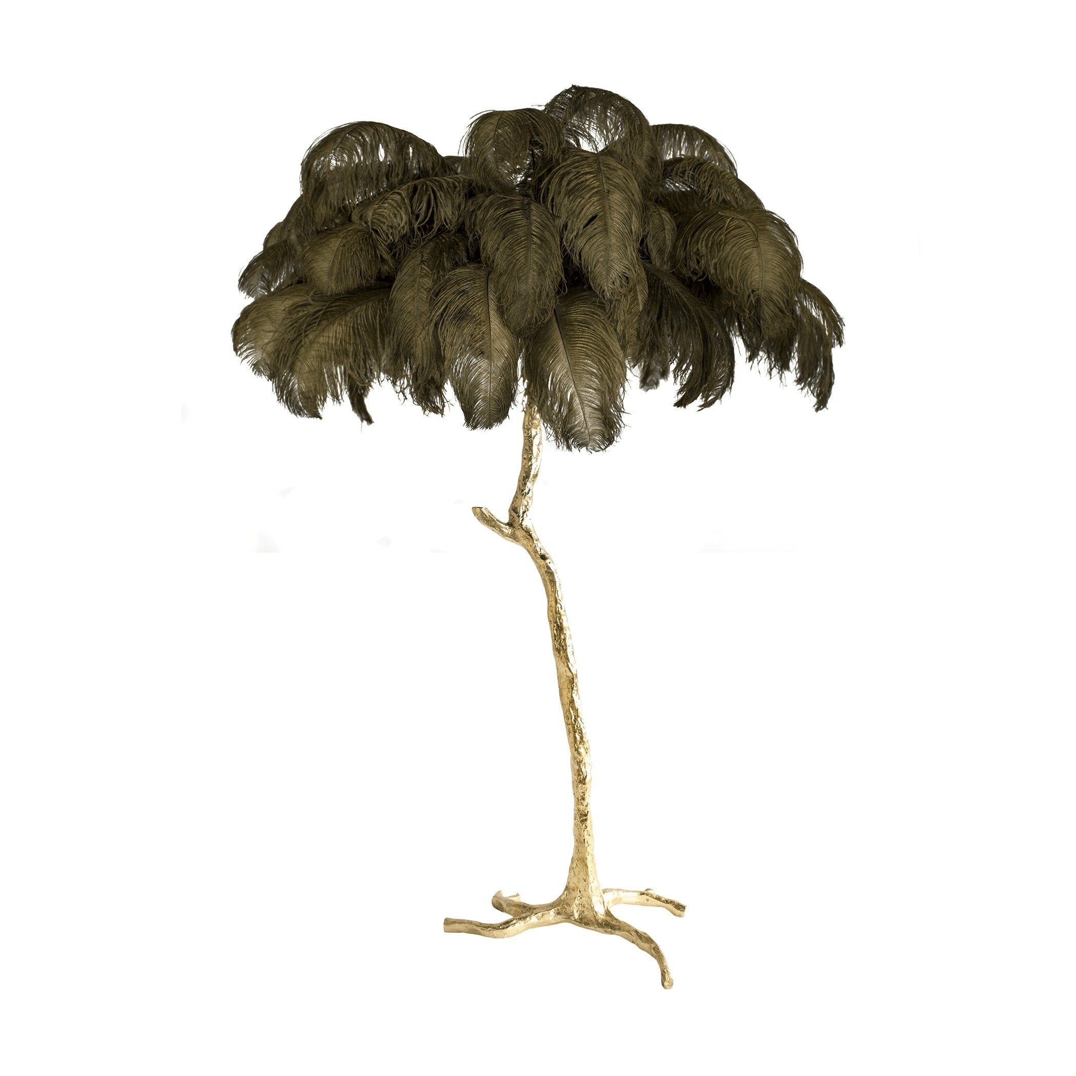 Feathered Elegance Brass Floor Lamp detail view 104