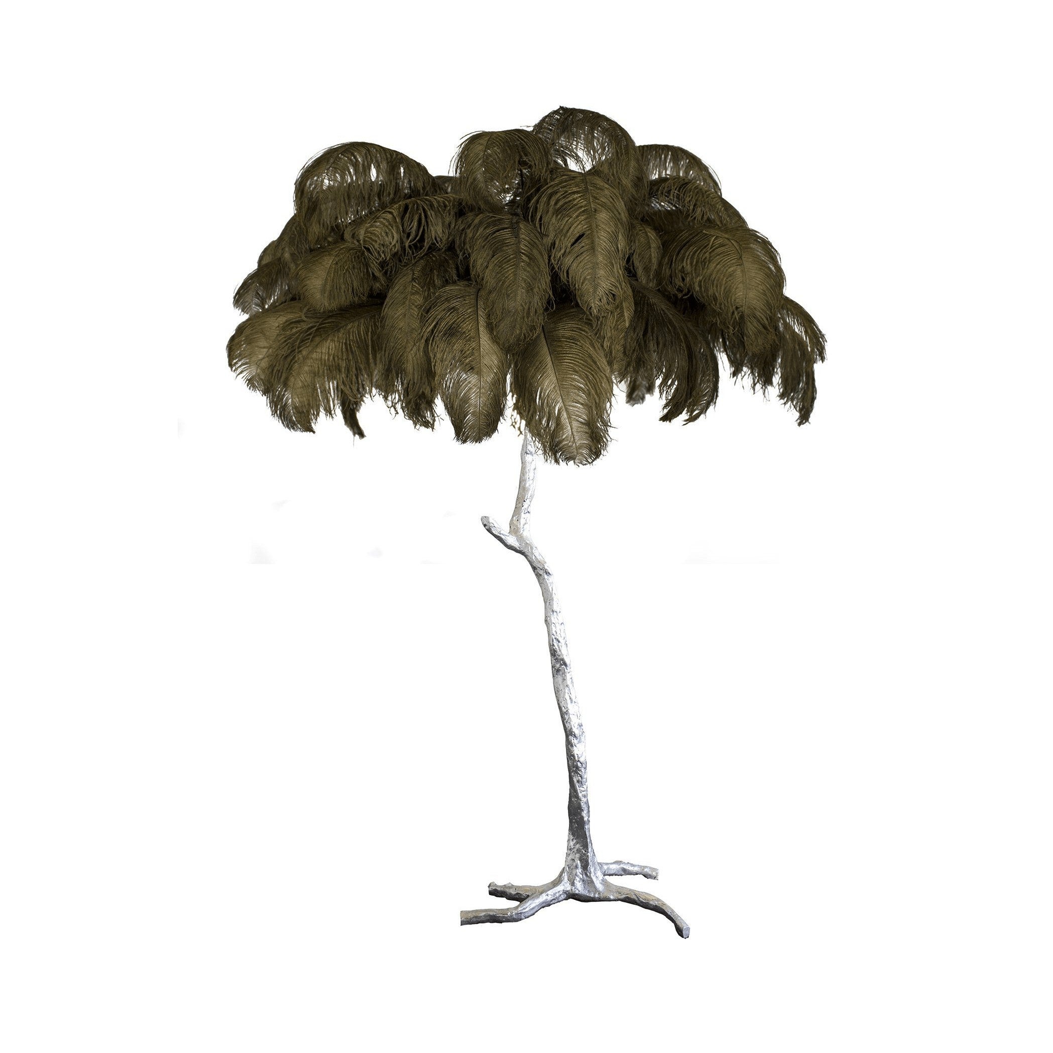 Feathered Elegance Brass Floor Lamp detail view 105
