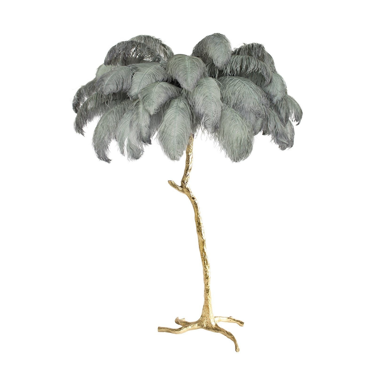 Feathered Elegance Brass Floor Lamp detail view 109