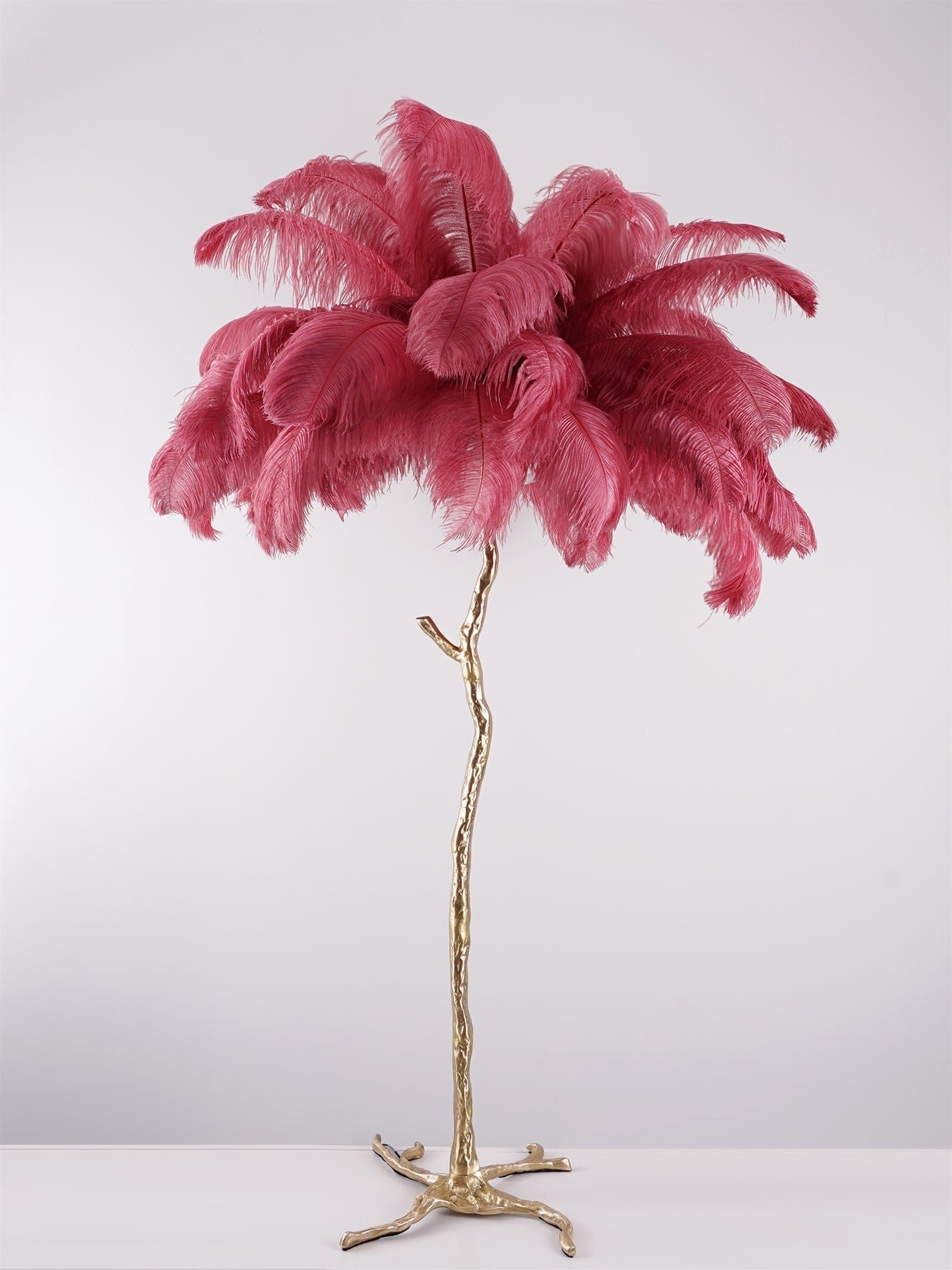 Feathered Elegance Brass Floor Lamp detail view 125