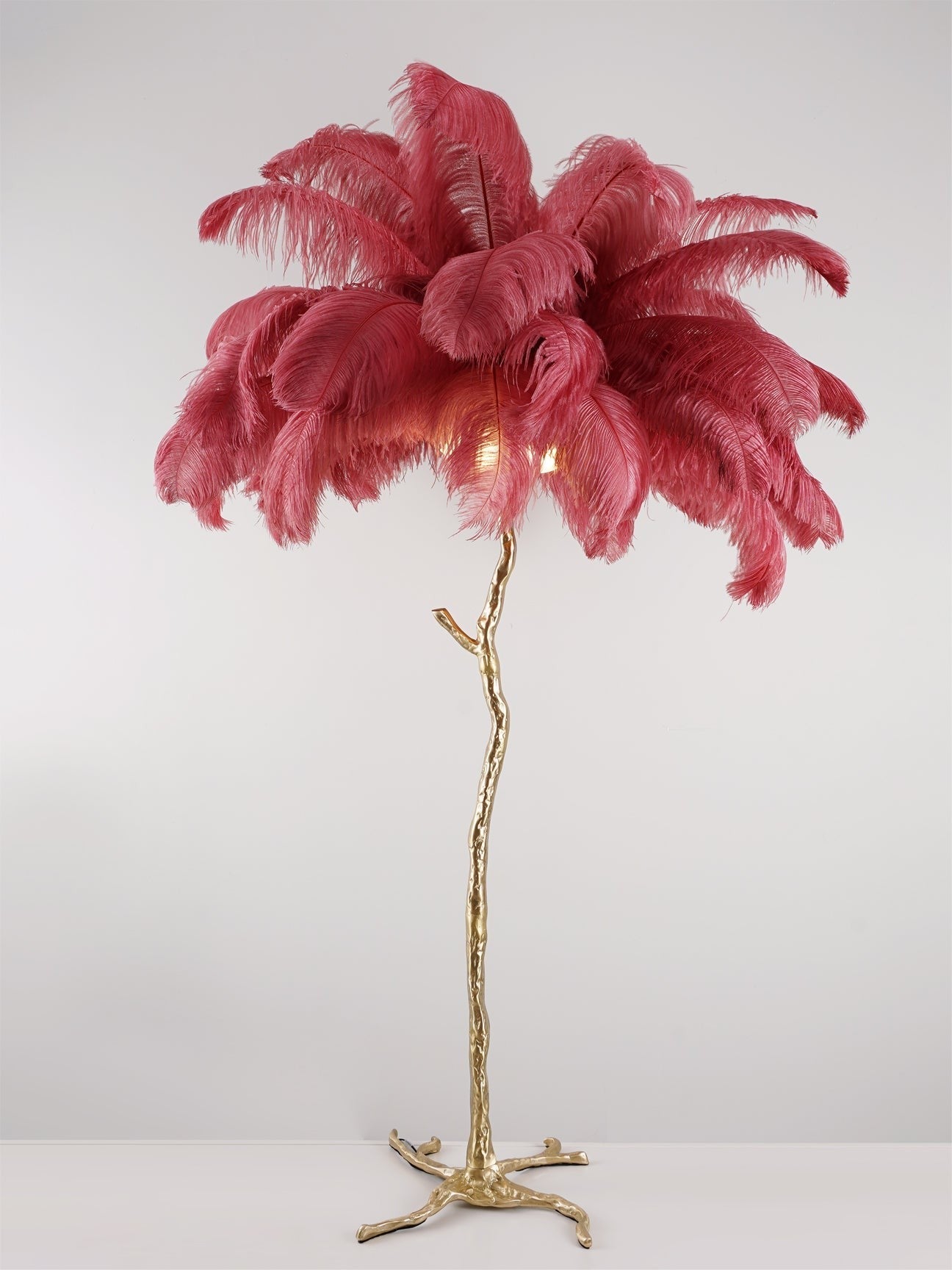 Feathered Elegance Brass Floor Lamp detail view 128