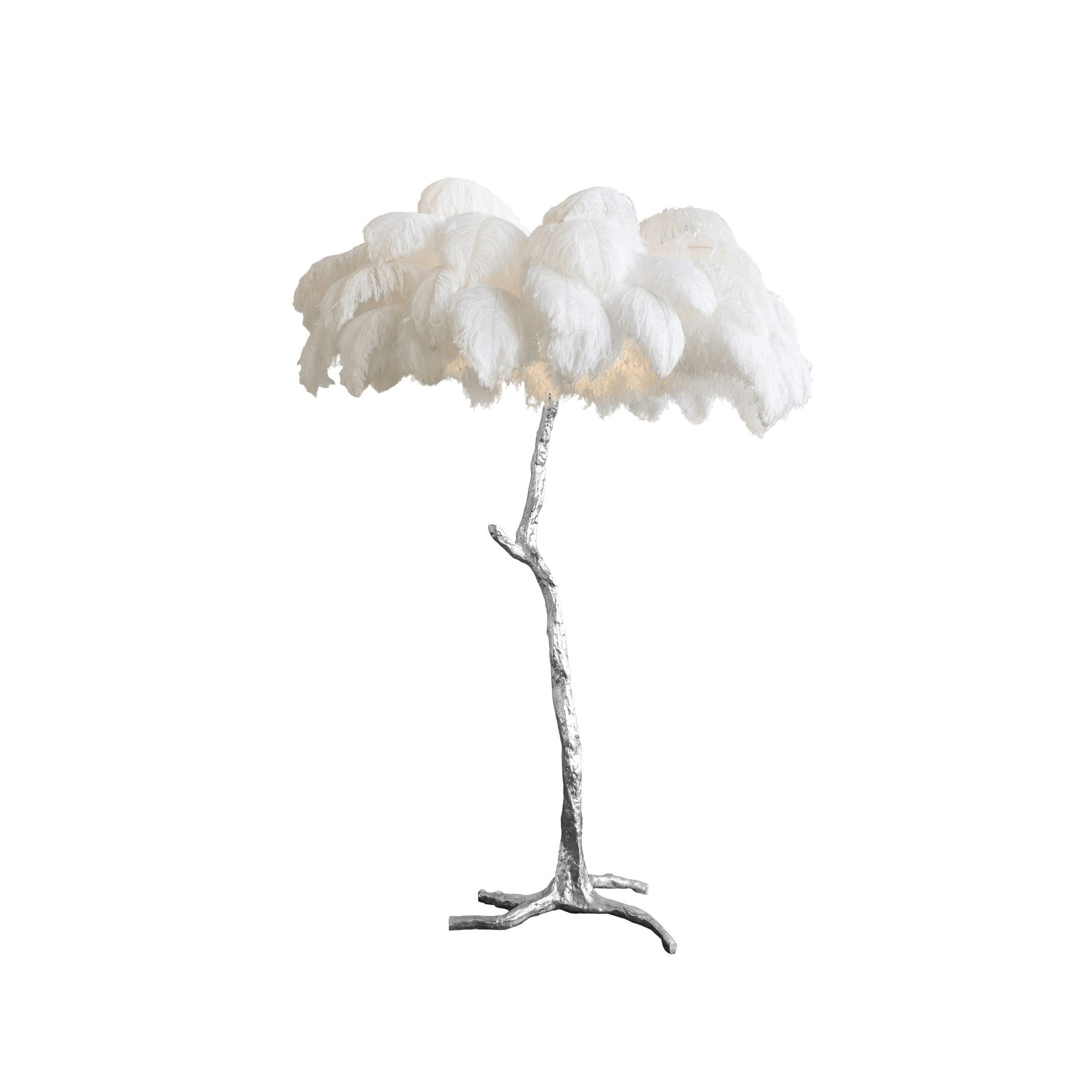 Feathered Elegance Brass Floor Lamp detail view 15