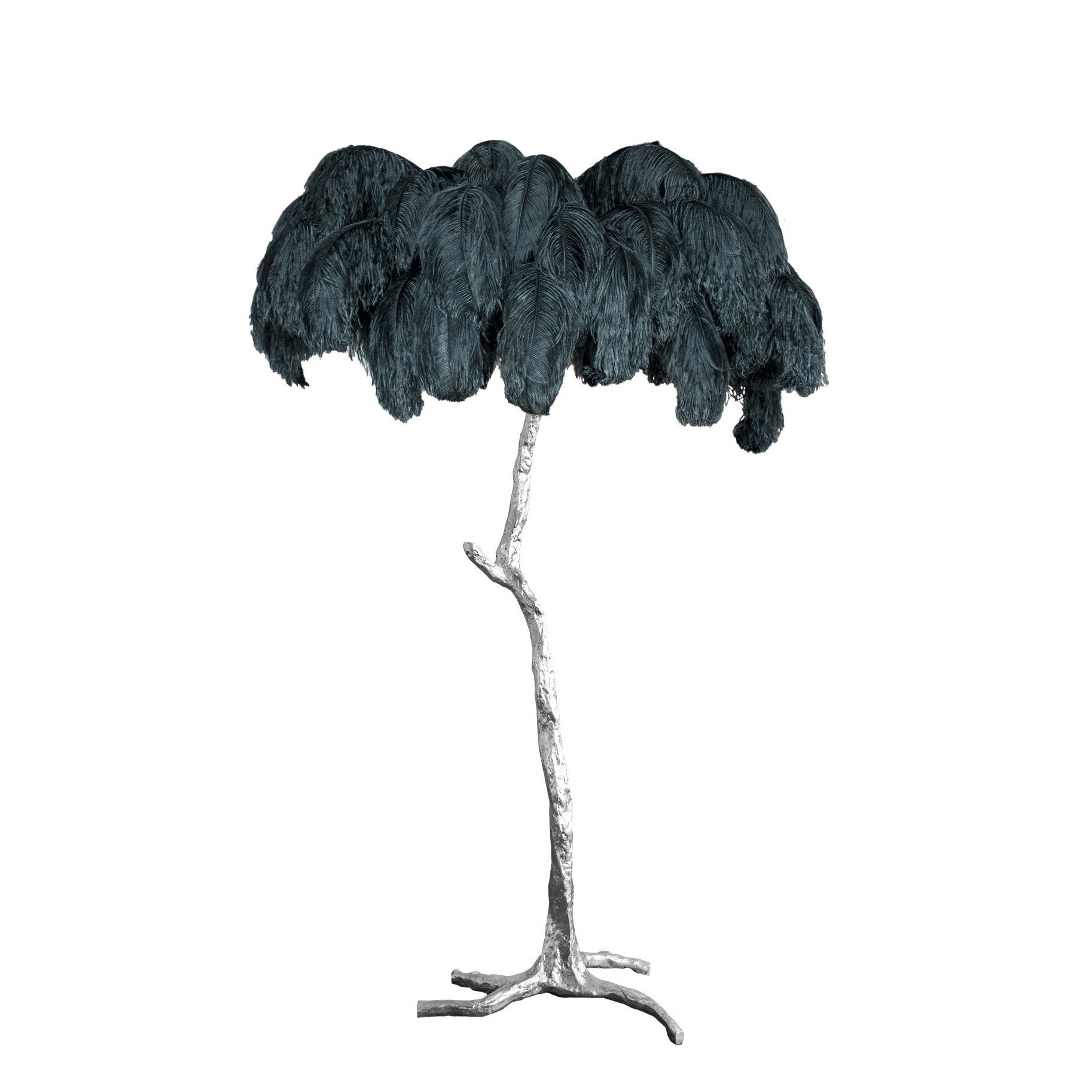 Feathered Elegance Brass Floor Lamp detail view 25