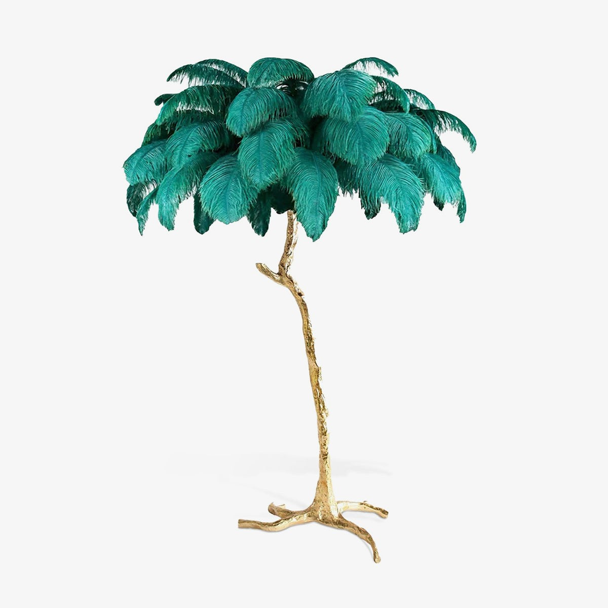 Feathered Elegance Brass Floor Lamp detail view 26