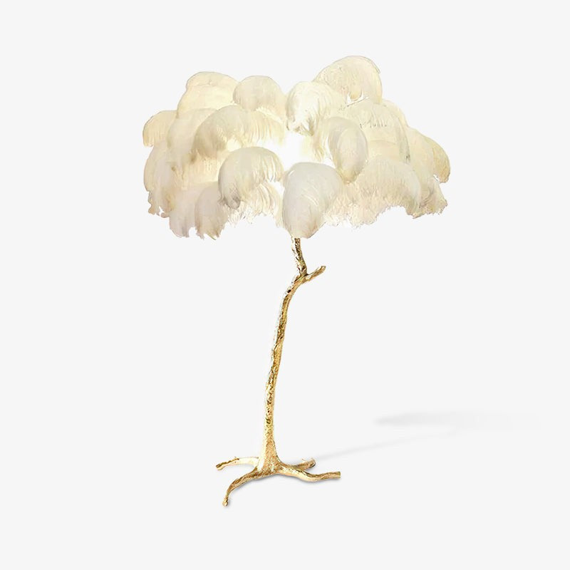 Feathered Elegance Brass Floor Lamp detail view 56