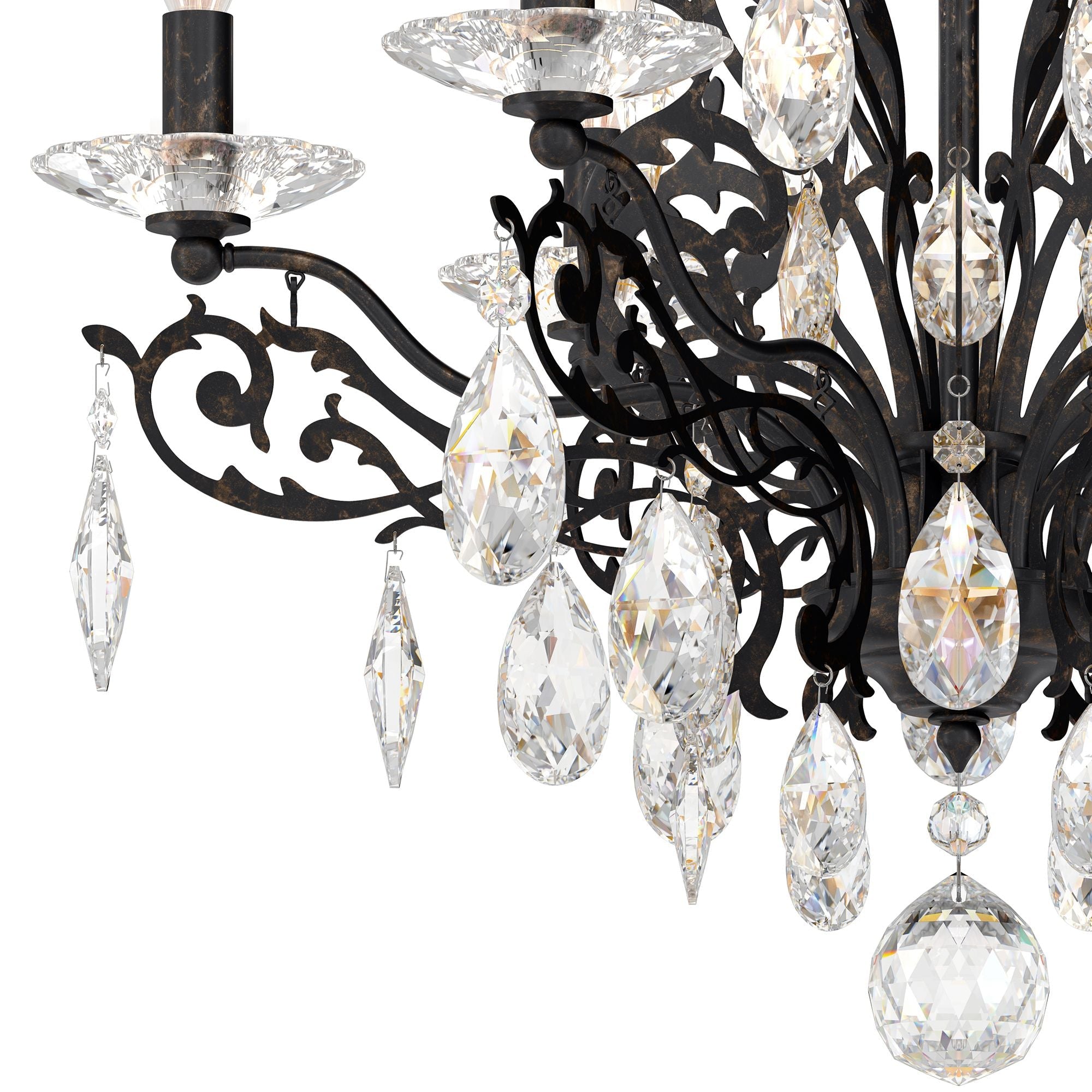 Filigrae 18.5"H X 6-Light Crystal Mount Chandelier