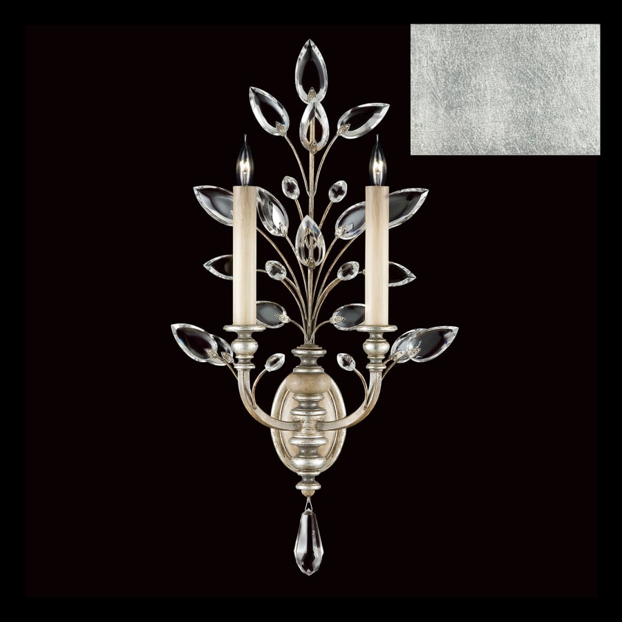 Crystal Laurel 2-Light 28" Tall Wall Sconce