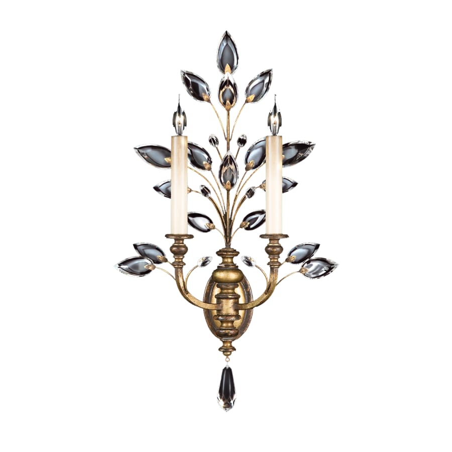 Crystal Laurel 2-Light 28" Tall Wall Sconce