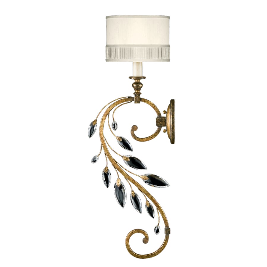 Crystal Laurel Gold Single-Light Wall Sconce